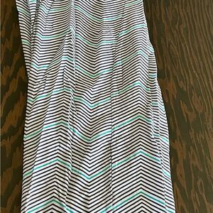 Just Love Chevron Striped Pants - Black, White, Teal (716)